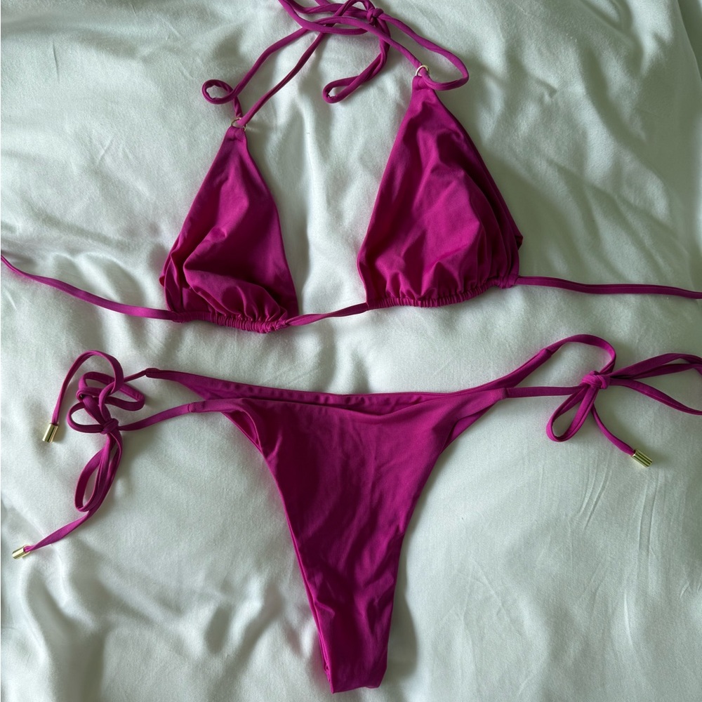 Monday Swimwear Pink String Bikini
